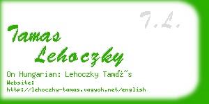 tamas lehoczky business card